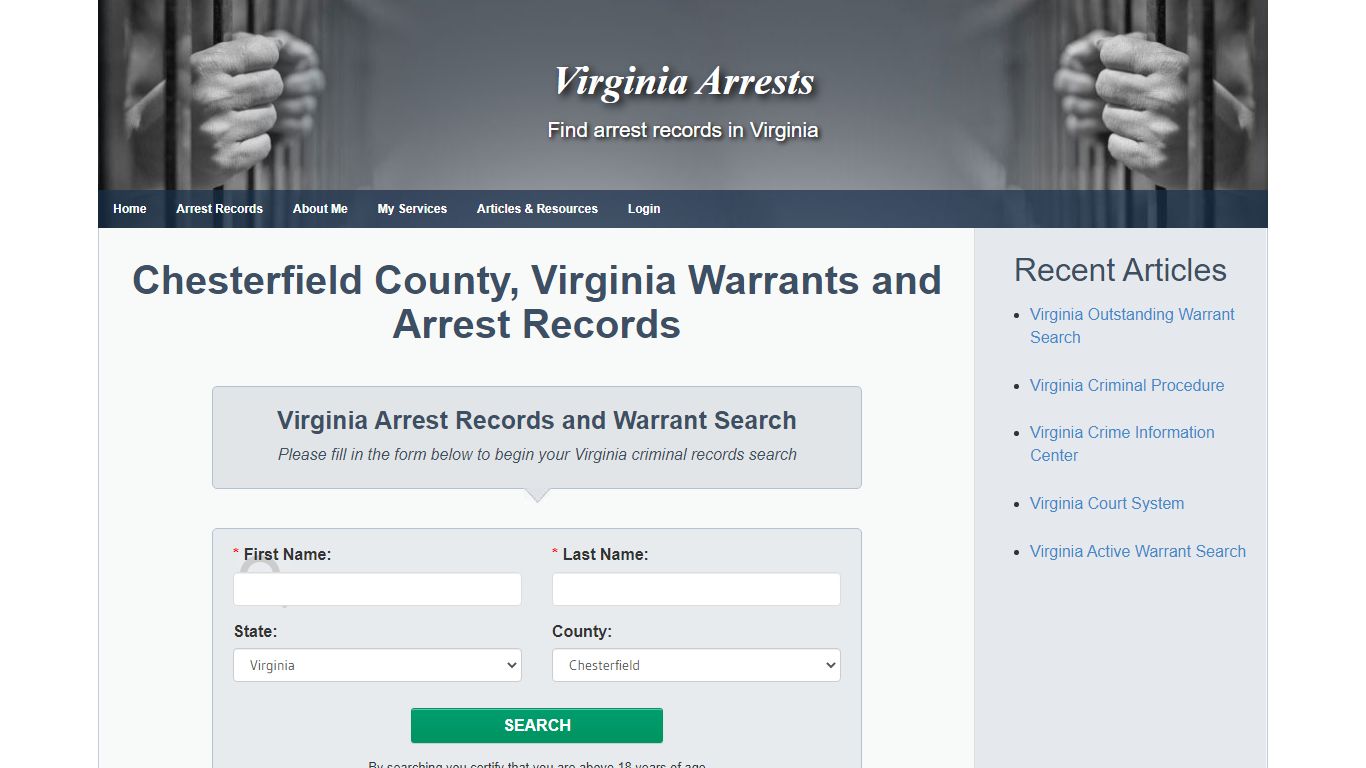 Chesterfield County, Virginia Warrants and Arrest Records ...